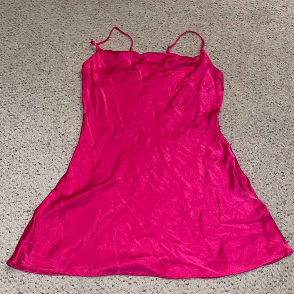 LOLA AND GRACE dress. Silky material. Adjustable straps. Never worn!!